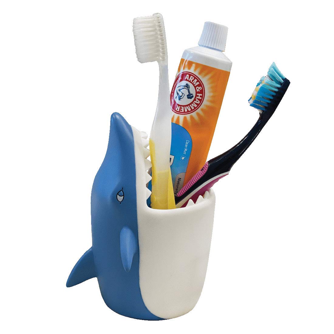 Lily?s Home Fun Kids Animal Toothbrush Holder, Bathroom Organizer, Pencil Cup - Shark