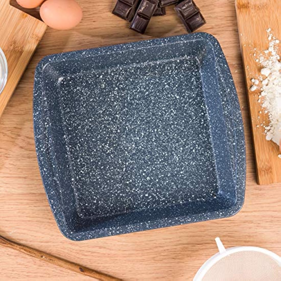 Russell Hobbs COMBO-5437 Nightfall Stone Non-Stick 6-Piece Bakeware Set – Includes Pizza Tray, Baking Tray, Roaster, Loaf Pan and Baking Tins, Durable Carbon Steel Ovenware, Oven Safe Up to 220°C