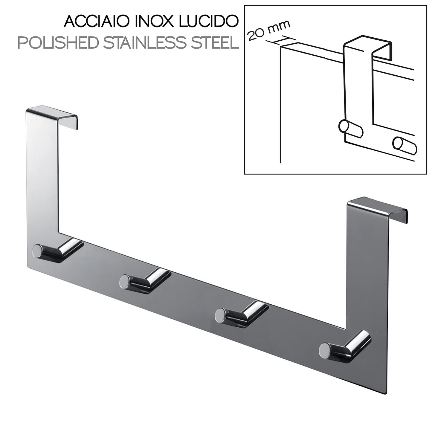 Gedy by Nameeks Hook 2124 Contemporary Italian Bathroom Accessories Set