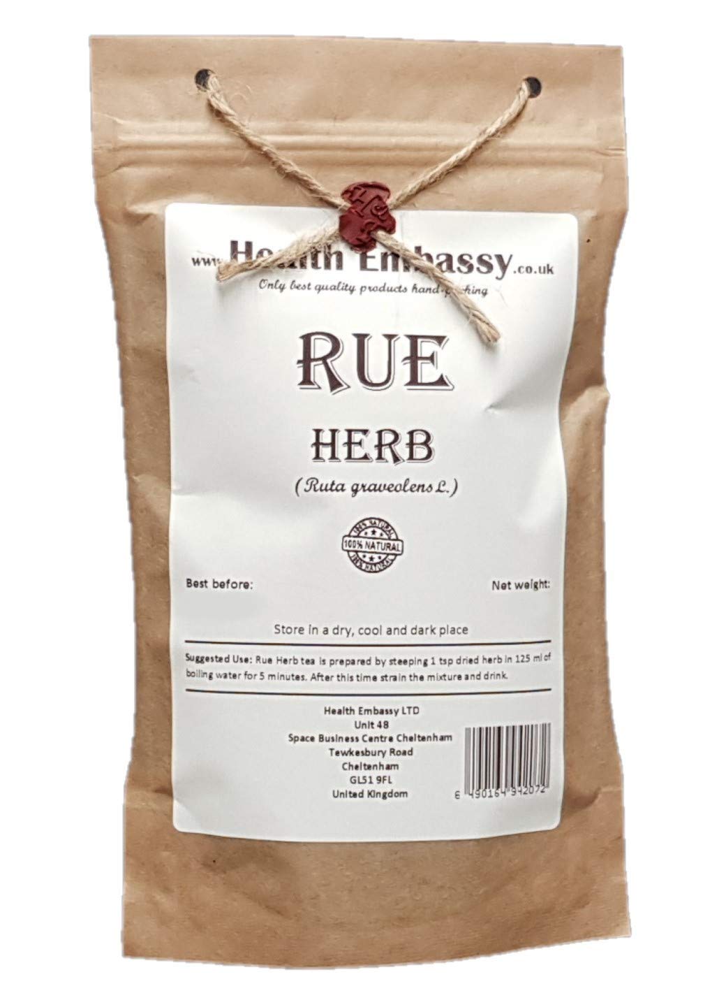 Health Embassy Rue Herb (Ruta graveolens L), 100 g