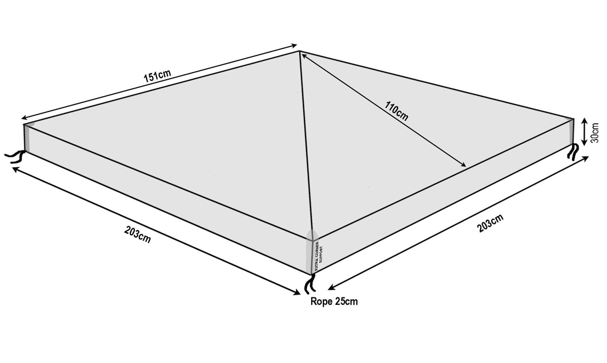QUICK STAR Pavillon Schutzhaube 2x2m Wasserdicht Transparent
