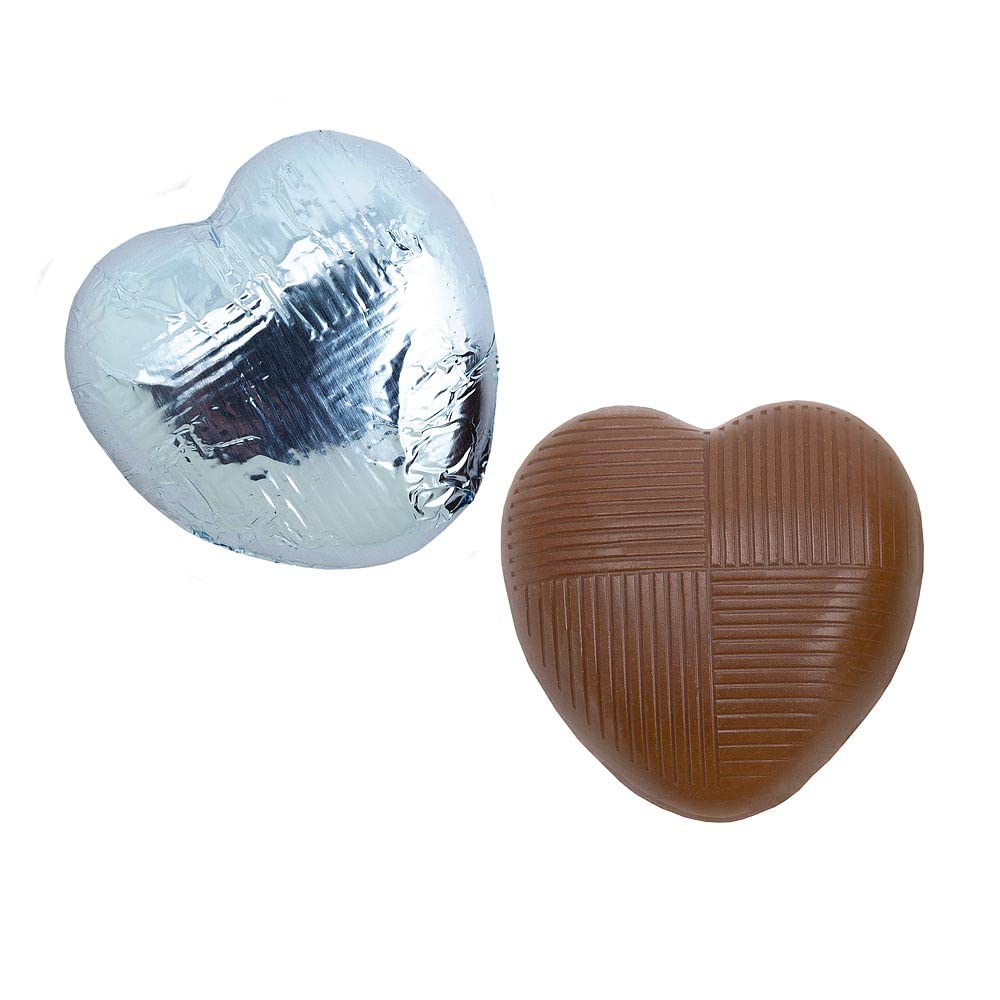 Italian Options Milk Chocolate Hearts, 500 grams approx 83 Pieces, Blue Foil