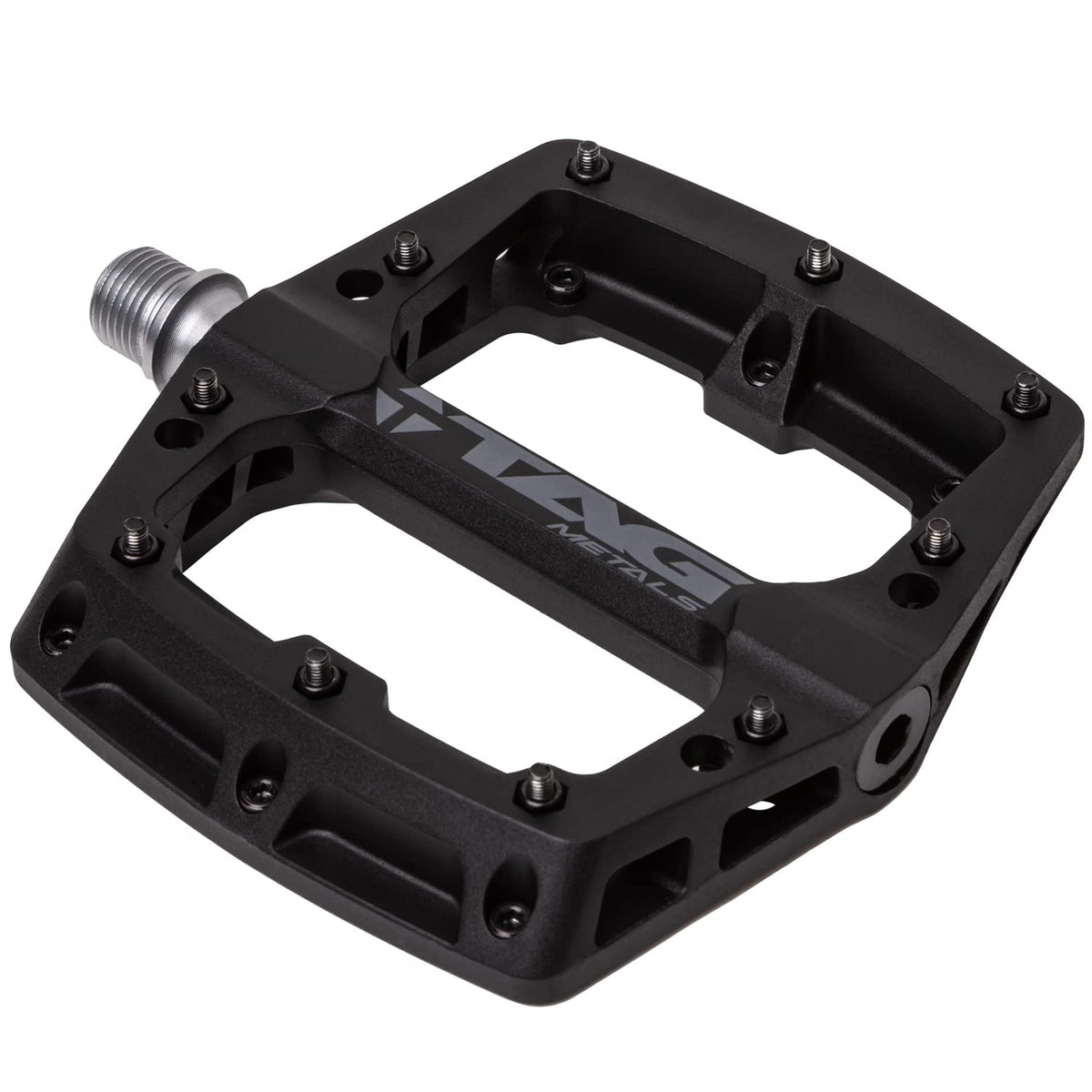 TAG Metals T3 Nylon MTB Pedals 9/16" Axle ? Durable, Lightweight Platform Pedals with Anti-Slip Pins, Ideal for Mountain Biking and BMX (Black)