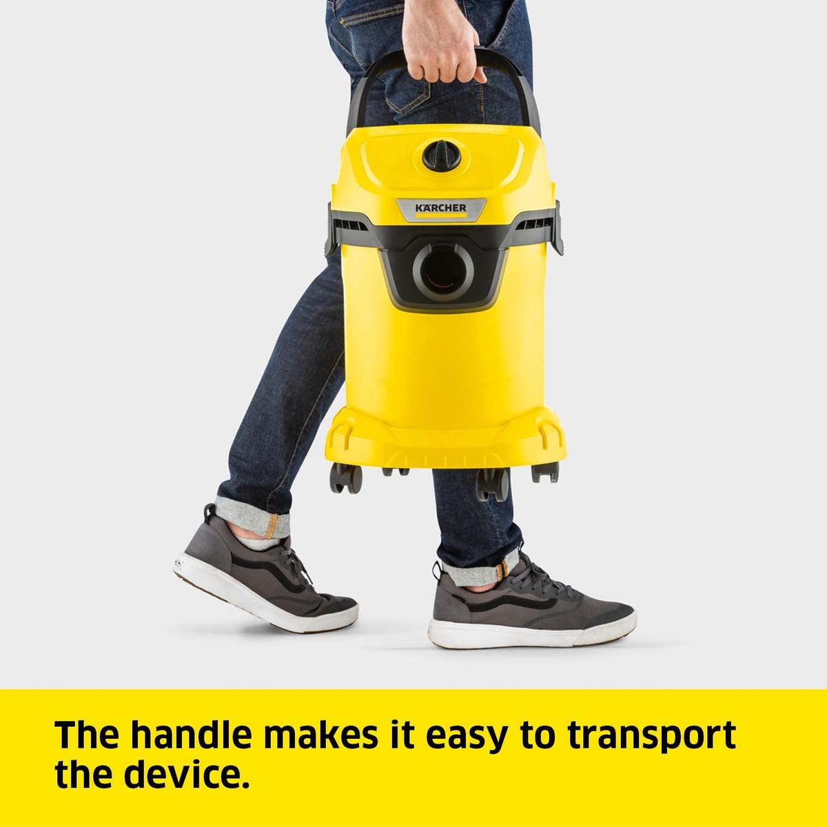 Krcher 16281030 Wet & Dry Vacuum Cleaner WD 3, blower function, power: 1000W, plastic container: 17L, suction hose: 2m, incl. cartridge filter, floor