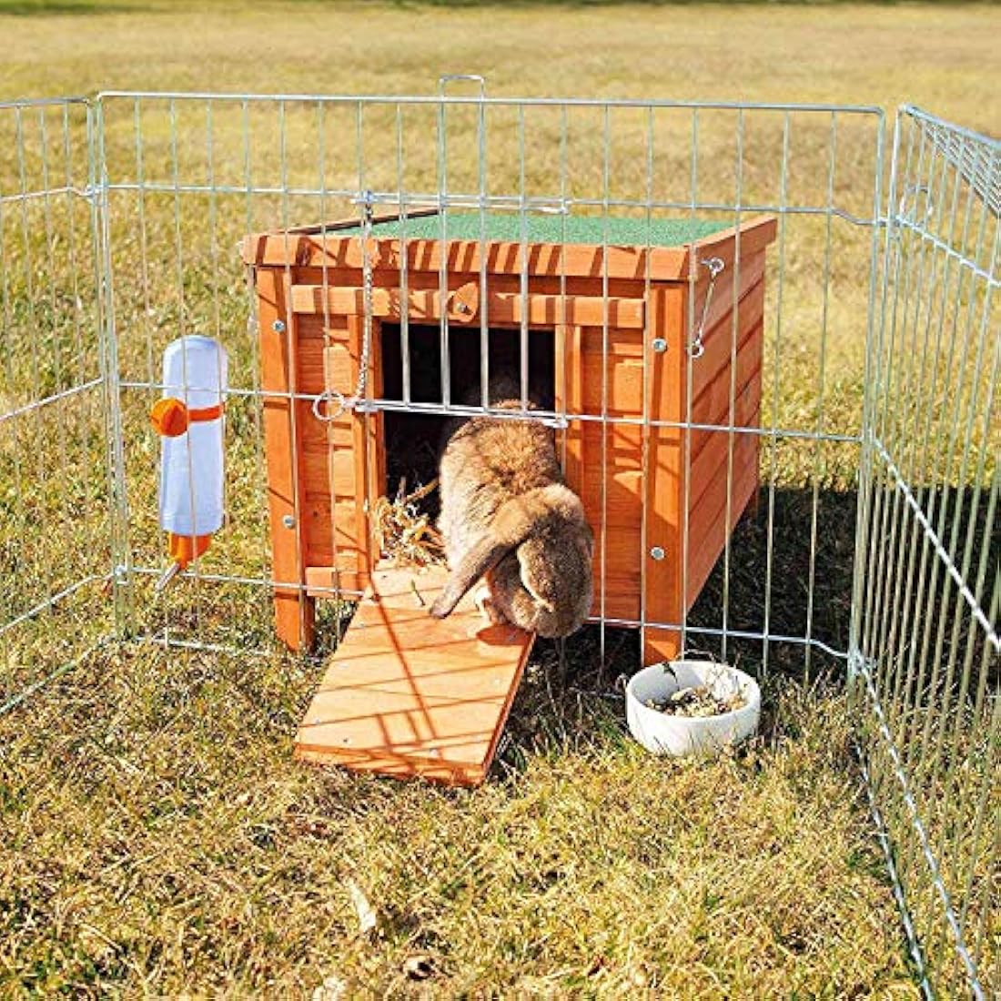 Bunny Business Cat/Puppy/Rabbit/Guinea Pig Wooden Hide House, 51 x 44 x 42cm, Natural