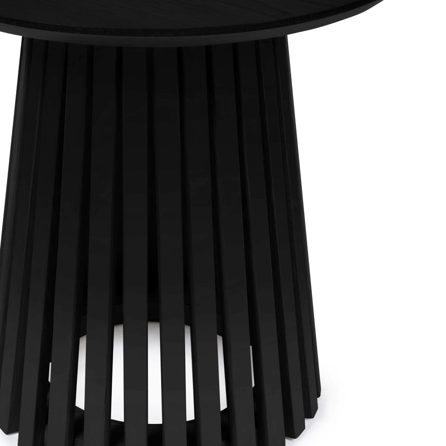 Julian Bowen Ollie Slatted End Table, Black - H45 x W45cm