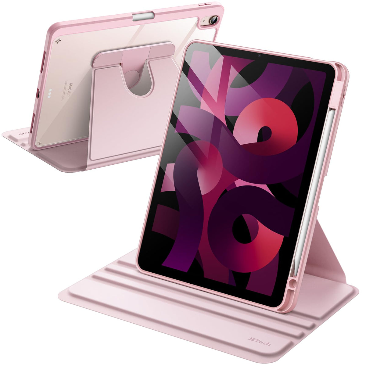 JETech Rotating Case for iPad Air 11-Inch M3/M2 (2025/2024), iPad Air 5/4 (2022/2020 5th/4th Generation 10.9-Inch), 360 Degree Rotation Protective