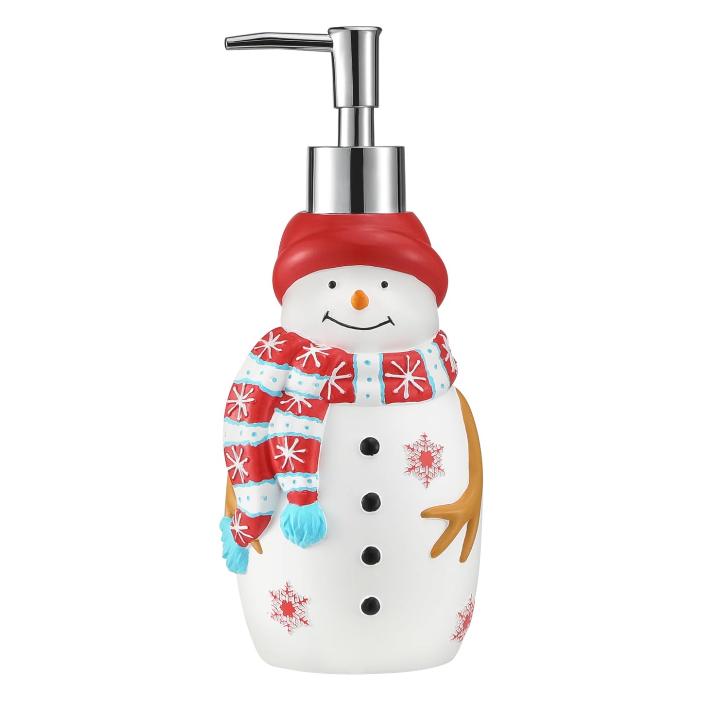 Emibele Christmas Lotion Dispenser, Resin Hand Soap Shampoo Shower Gel Dispenser Bottle, Refillable leak Proof Decorative Pump Bottle for Bathroom