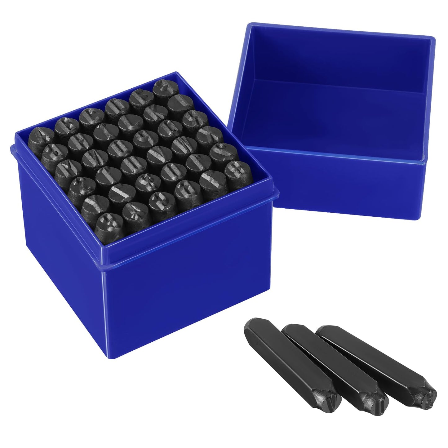 Gueenky 36 Pcs Number and Letter Punch Set, 8mm Metal Stamping Tool Set, A-Z, 0-9, &, Letter Number and Symbols Stamp Punch for Stamping Metal Wood