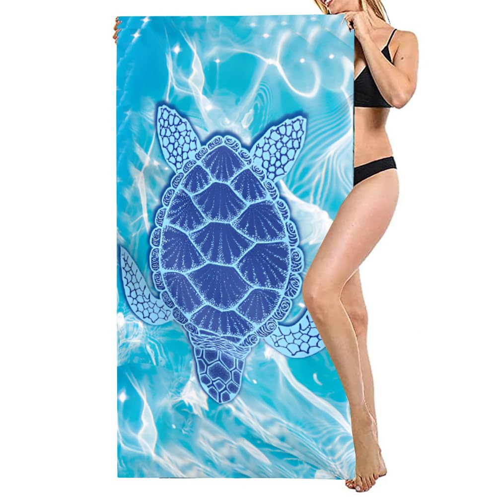 HAJXXMM Microfibre Beach Towels for Adults, 180 × 90 cm Quick Dry Beach Towel with Double Side Print, Lightweight Beach Towel