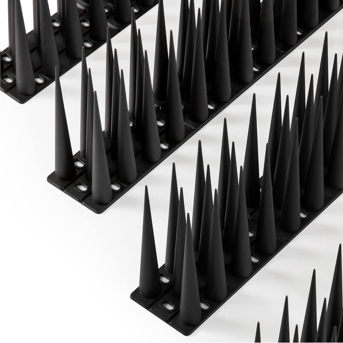 OFFO Bird Spikes High for Anti Pigeons Spikes to Keep Bird or Animals Away, Fence Spikes of Bird Deterrent Covers 12m, Height 10cm,Black