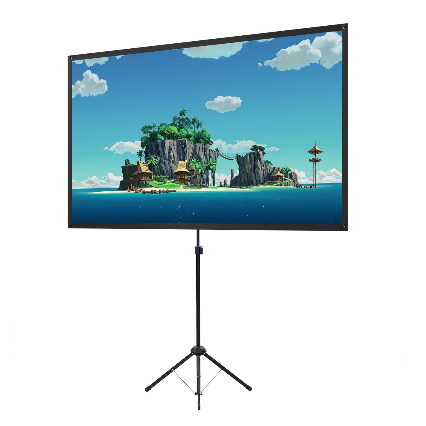 Projector Screen with Stand, Outdoor Projector Screen 100 Inch 16:9 and Tripod Stand, Portable Projection Screen with 1.2 Gain, Lightweight and