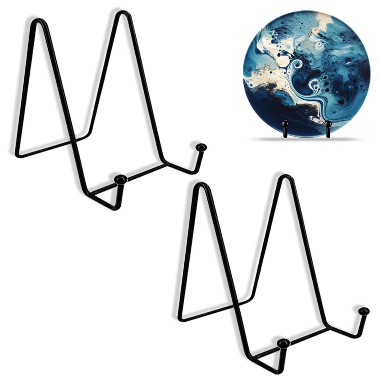 XHMAXE 4.3 Inch Metal Plate Display Stands Tabletop Holders 2 Pack