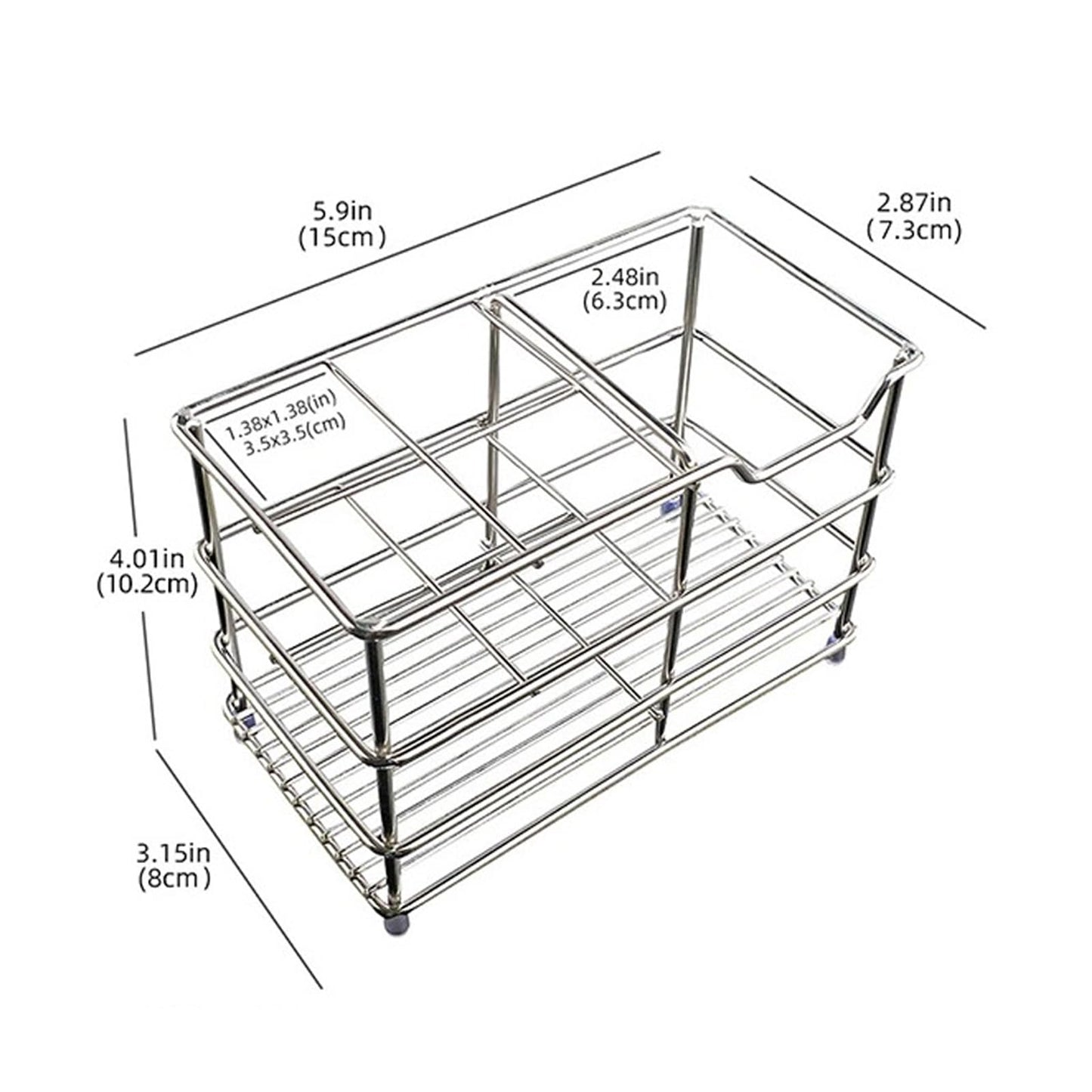 Electric toothbrush holder, stainless steel bathroom storage rack, drain storage rack (Silvery)