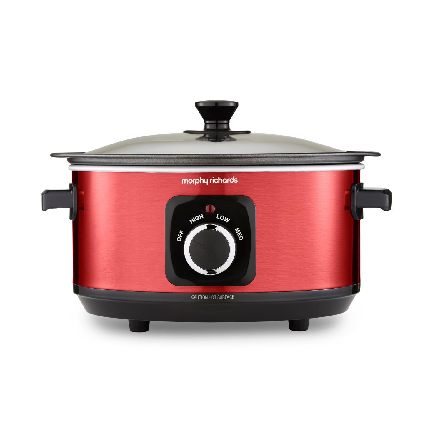 Morphy Richards Accents 3.5L Sear & Stew Slow Cooker, Shatter Resistant Non Stick Aluminium Pot, Single Pot Cooking, Compact, 3 Heat Settings, Hob