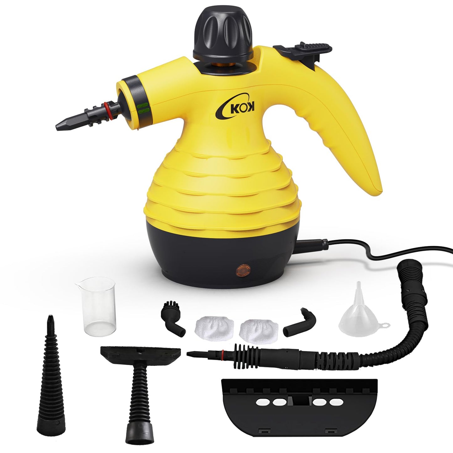 KOK Hand Held Steam Cleaner, 250ml Capacity Portable Steam Cleaner, High Pressure Steam Cleaners with 10 Accessories, Steam Cleaner Handheld for