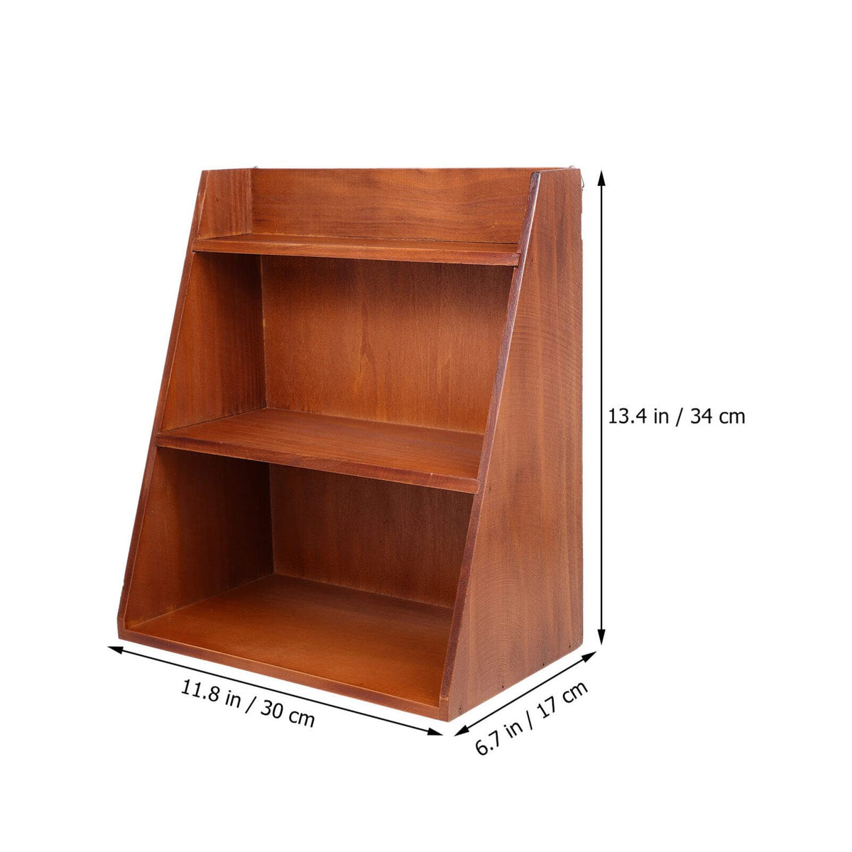 IMIKEYA Multi-Layer Storage Rack Wooden Sundries Organizer Rack for Home Dormitory and Office 13.39 X 11.81 X 6.69 in Smooth Surface 1 Pack