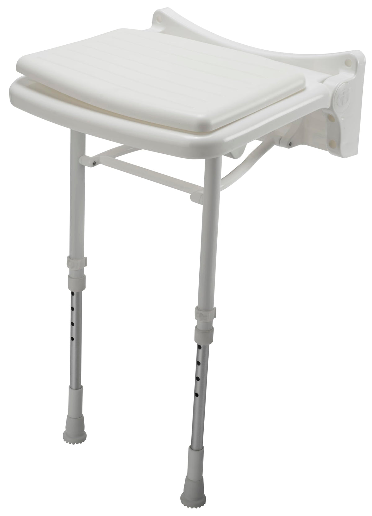 Croydex Wall Mounted Shower Chair with fold down legs, White