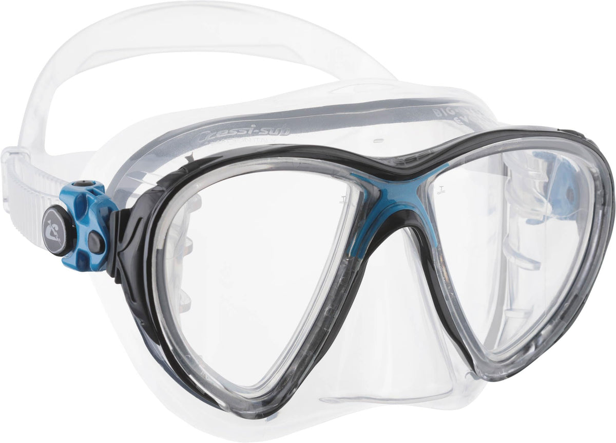 Cressi Big Eyes Evo Alpha Ultra Dry snorkel set snorkel set with snorkel and diving mask waterproof diving mask anti-fog anti-leak tempered glass
