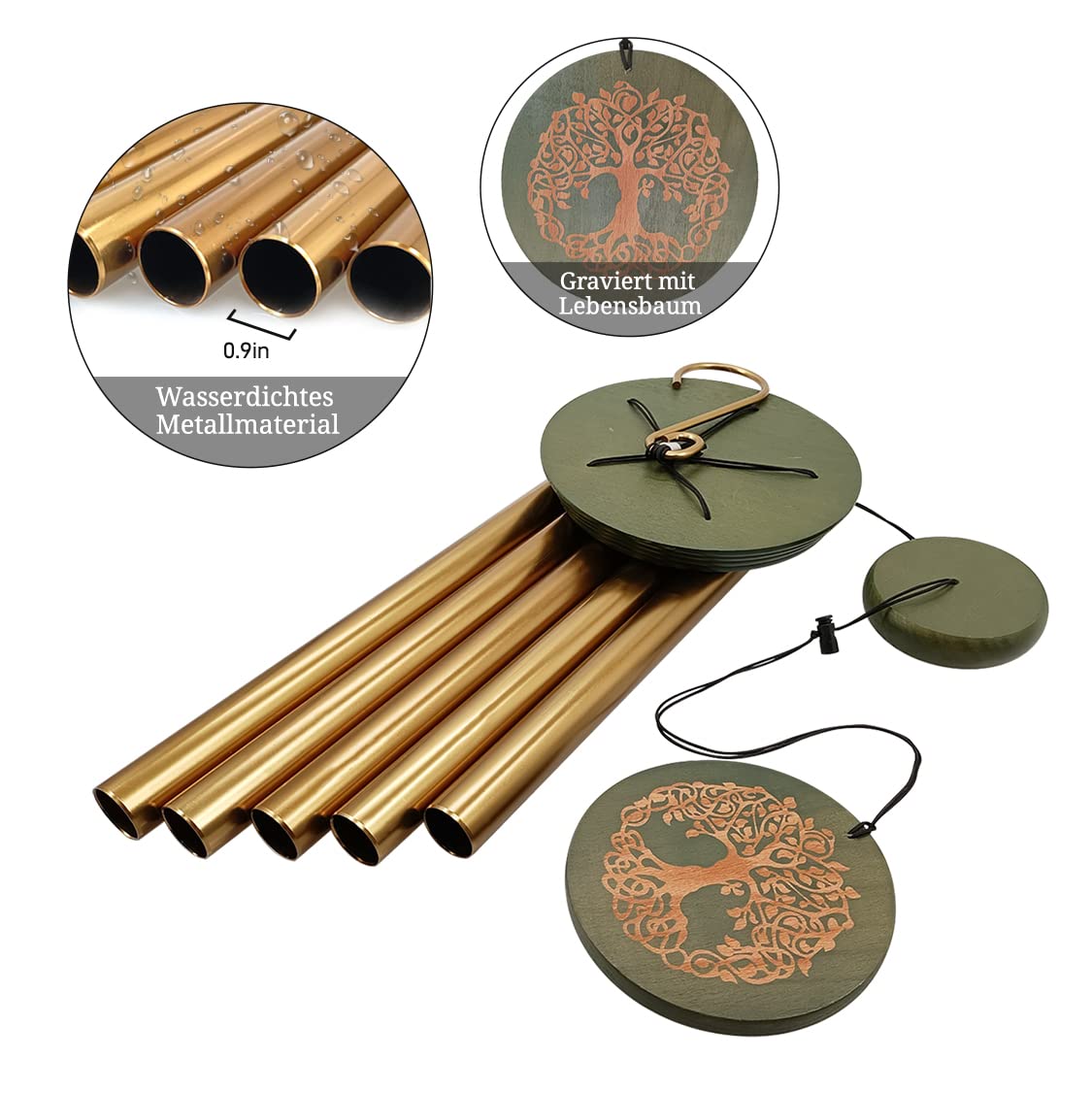 Astarin Large Memorial Wind Chimes, 36 Inches - Deep Tone for Garden, Sympathy Gift for Mother, Home Yard Decor
