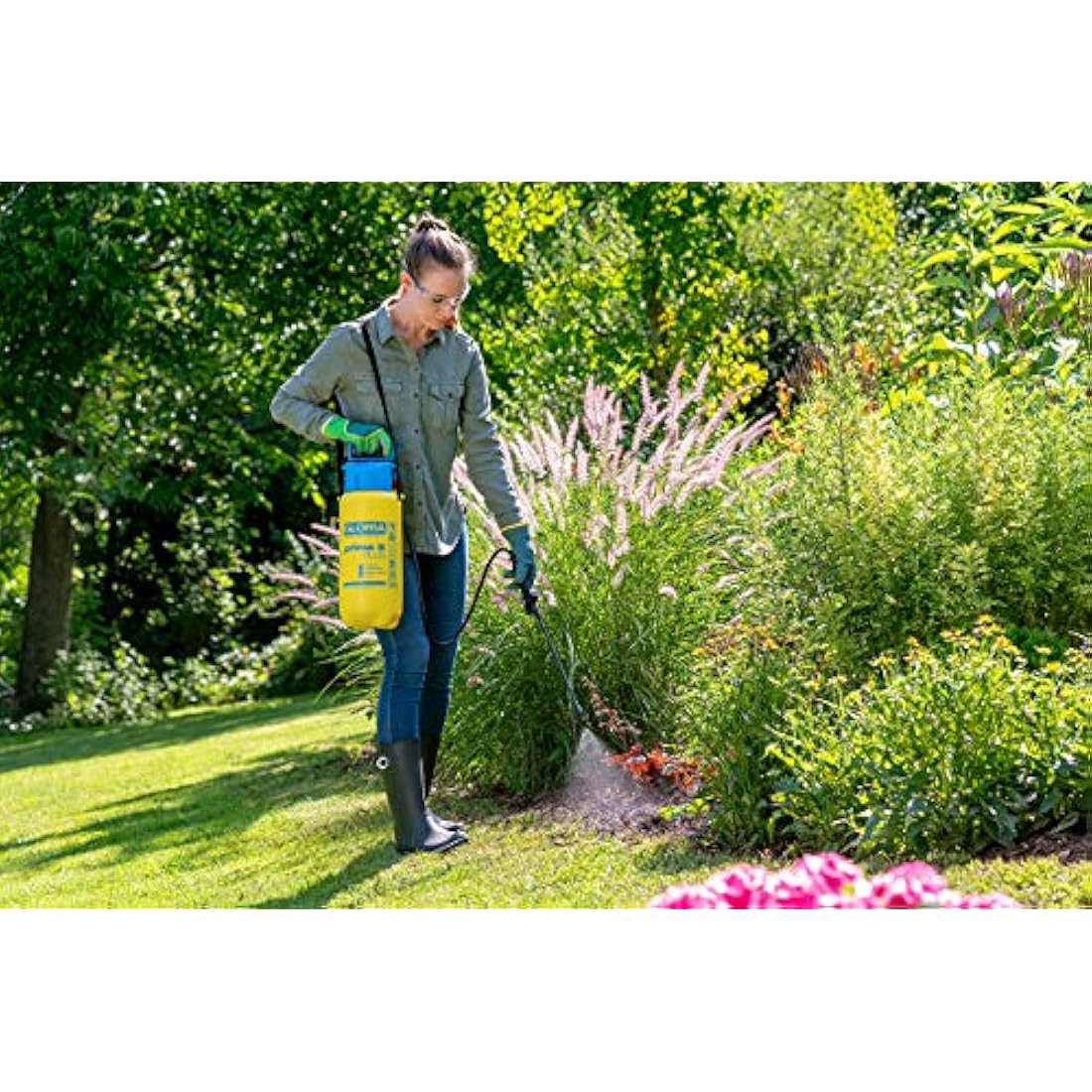 GLORIA Prima 5 PLUS Pressure Sprayer | Garden Sprayer | 5 Litre Capacity | For the Spraying of Acetic Acid | Acid-Resistant | 0.4 m Extension Lance