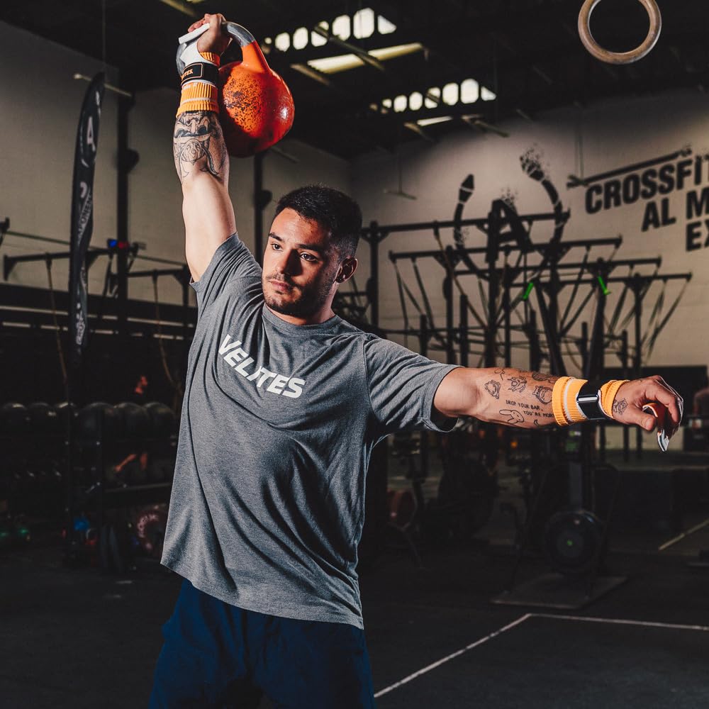 Velites I Quad Pro Orange I Professional Grips for Cross Training or Gymnastics I Suitable for Any Surface I Use with Magnesium I Include Fabric