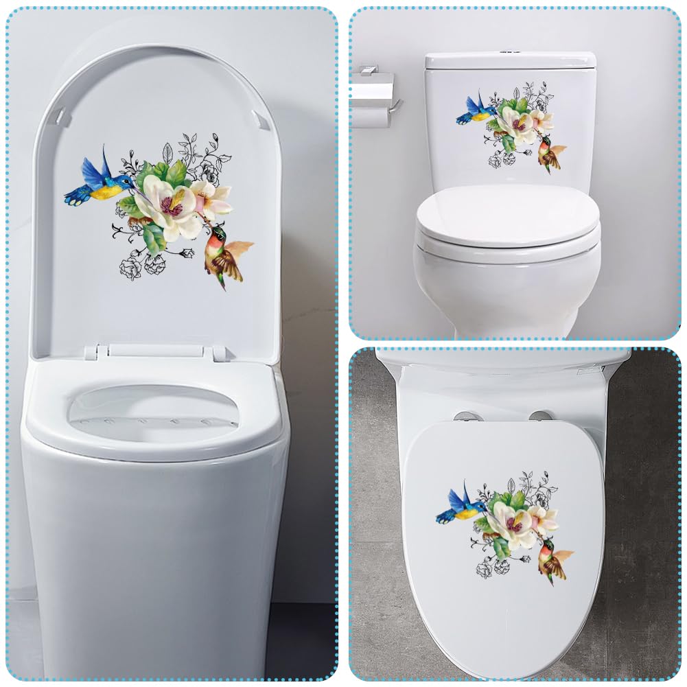 PRESSINART Toilet Seat Lid Cover Sticker 30 x 30 Inch Waterproof Peel and Stick PVC