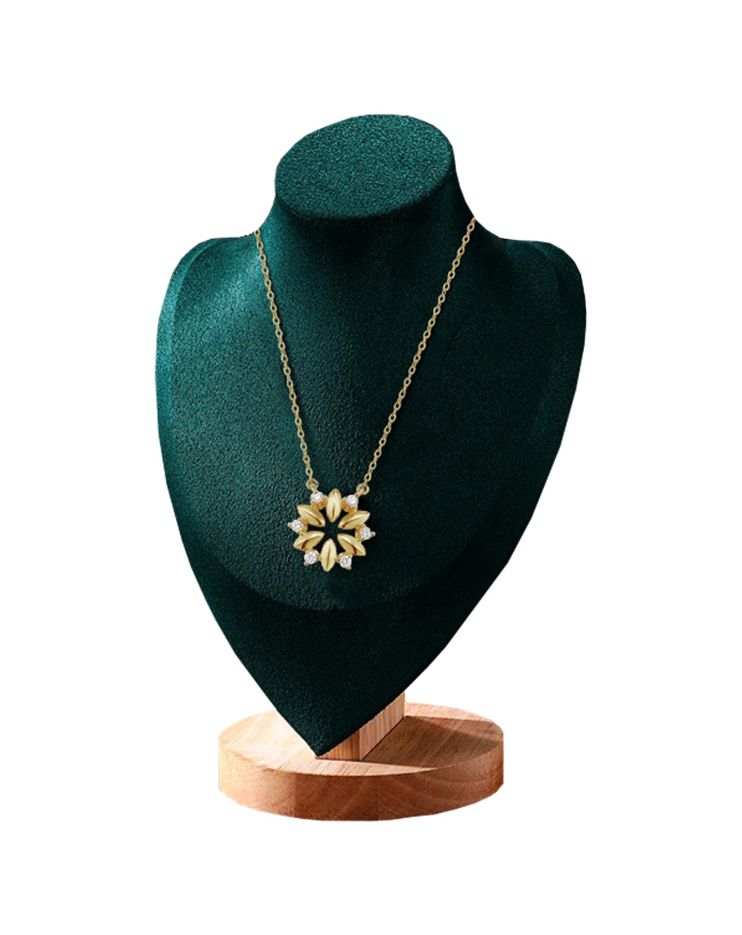 TINGSING Velvet Necklace Display Stand Jewelry Bust Display Stands