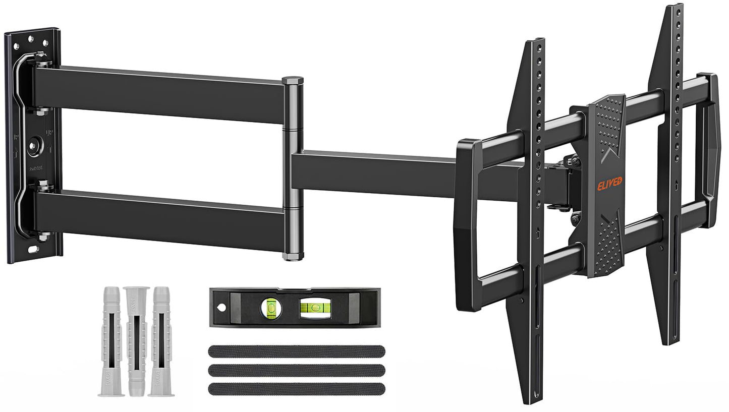 ELIVED 813mm Long Arm TV Wall Bracket for Most 37-75 Inch TVs, Universal Long Extension Arm Corner TV Wall Mount, With Tilt, Swivel, Up to 45 kg, Max