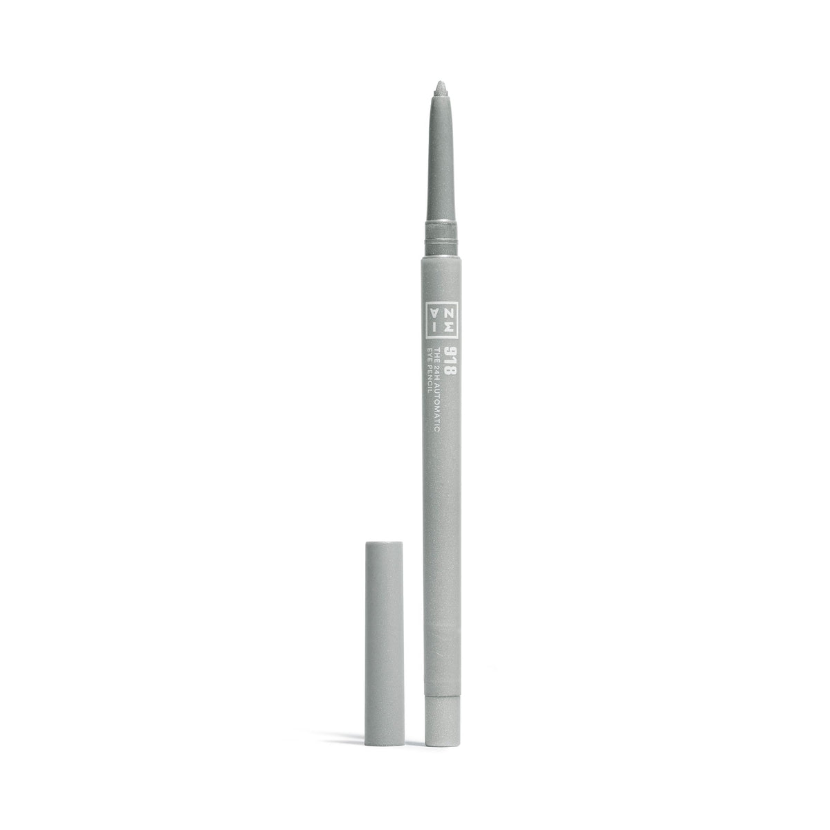 3INA MAKEUP - The 24h Automatic Eye Pencil 918 - Steel Silver - Creamy Long Lasting Eyeliner Waterproof - Sharpener & brush