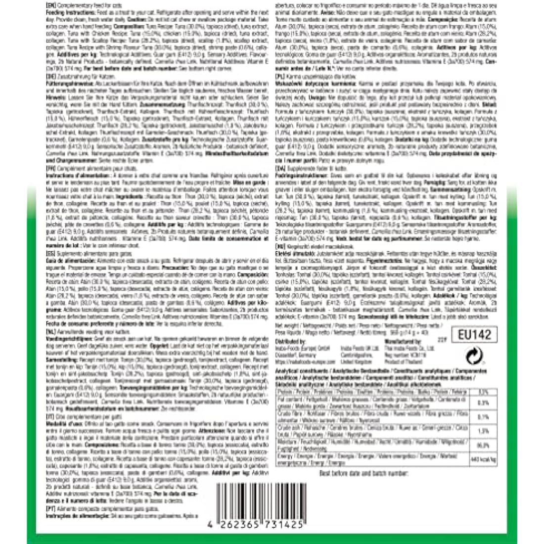 Churu by INABA Cat Treat - Tuna Seafood Variety Box - 1 Pack (40 x 14g total) / Soft & Creamy Cat Treat, Delicious & Healthy Snack, Purée Food Topper, Natural, Grain Free