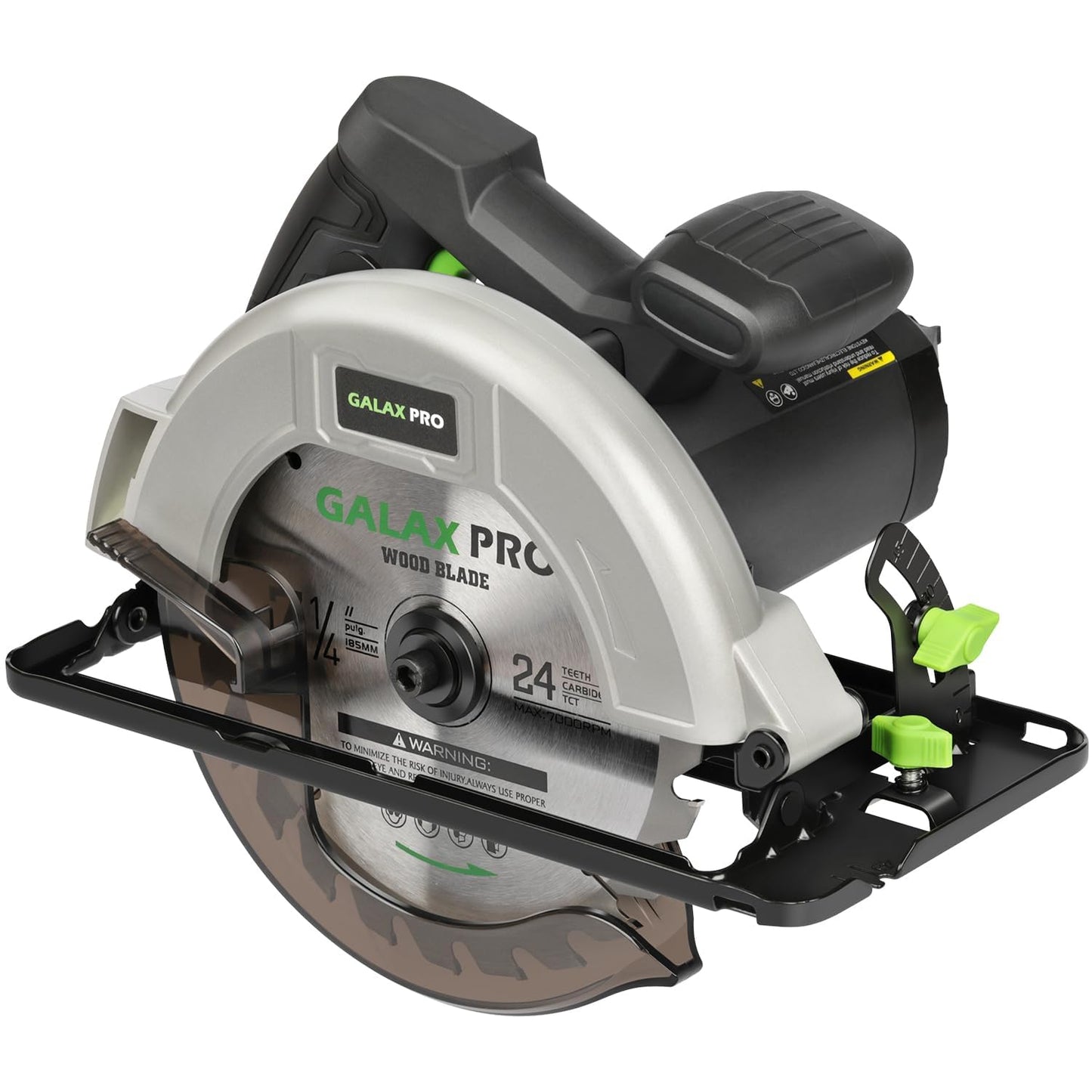 GALAX PRO 1400W Circular Saws, Max 6000 RPM Pure Copper Motor Electric Saws, Adjustable Cutting Depth and Angle: 62mm(90 ?)-48mm(45 ?), Dust