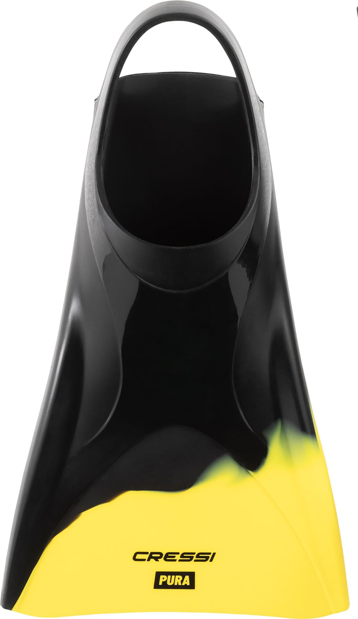 CRESSI Adult Swim Fins - Flexible Silicone for Comfortable and Durable Use, Black/Yellow, 35/38 - Pura: Designed in Italy