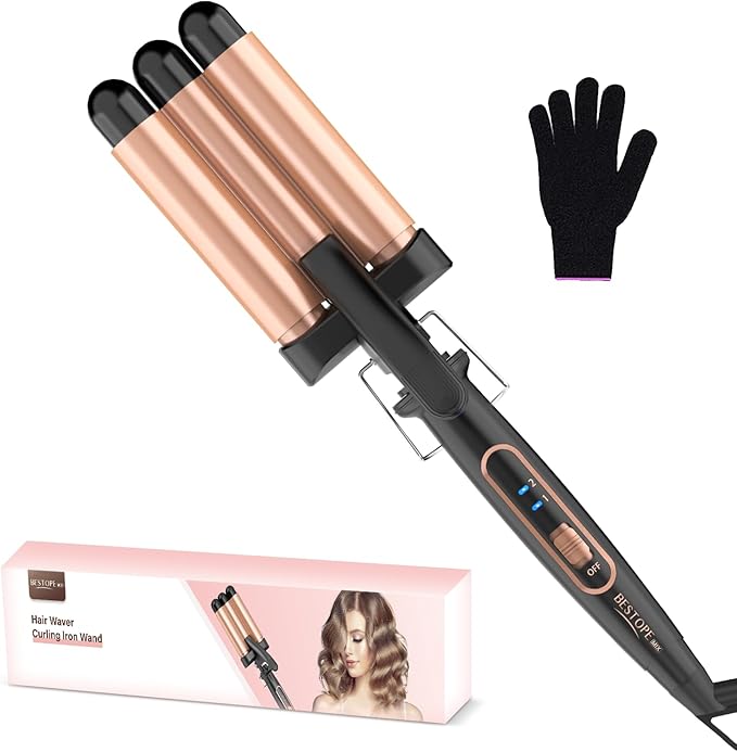 Hair Waver Crimpers- BESTOPE MIX 3 Barrels Hair Curler, New but open scruffy box.