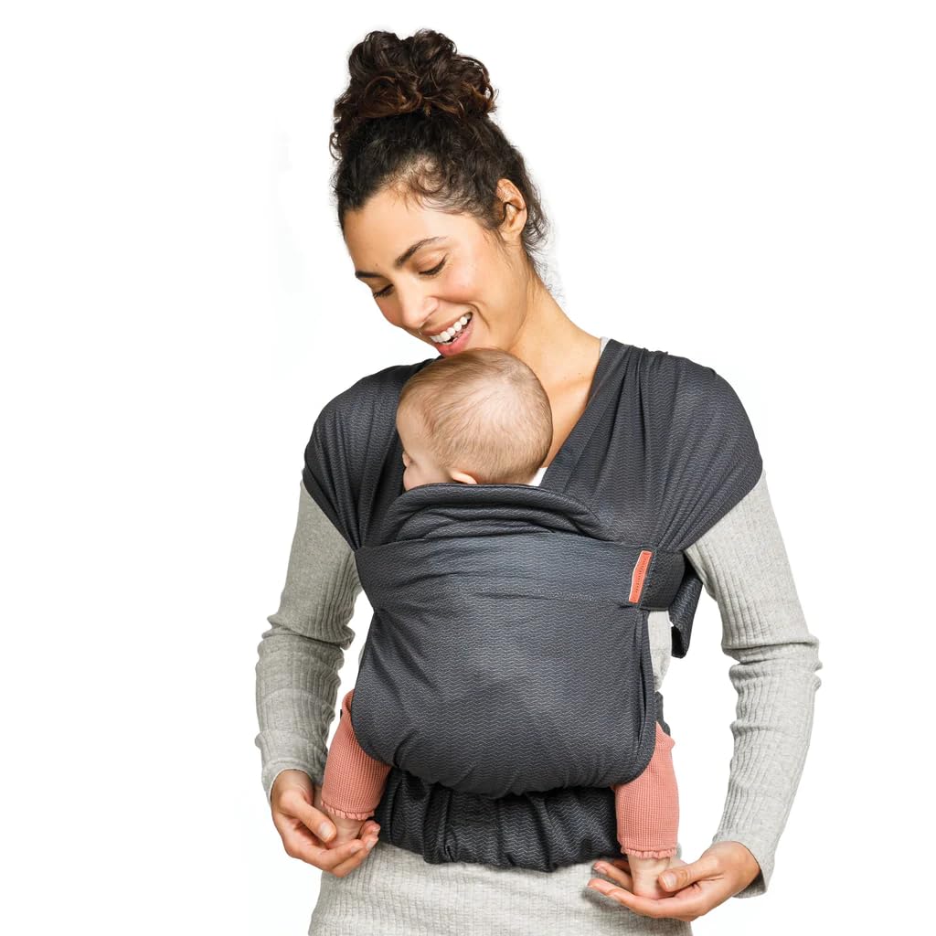 Infantino - Hug & Cuddle Adjustable Hybrid Wrap - Hybrid Baby Carrier and Sling - Simple Pressure Relief - Quilted Privacy Cover - Baby Essentials for
