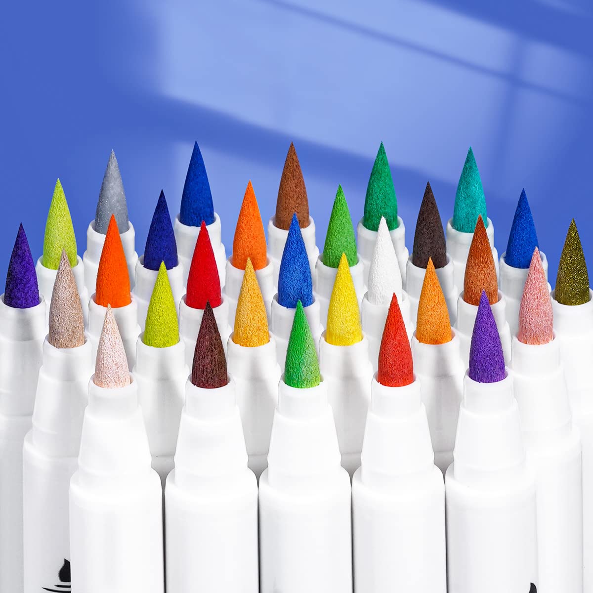 Arrtx Acrylic Paint Brush Pens for Rock Painting, 30 Colors Premium Graffiti Supplies, Acrylic Paint Pens for Stone, Craft DIY, Easter Egg, Wood,