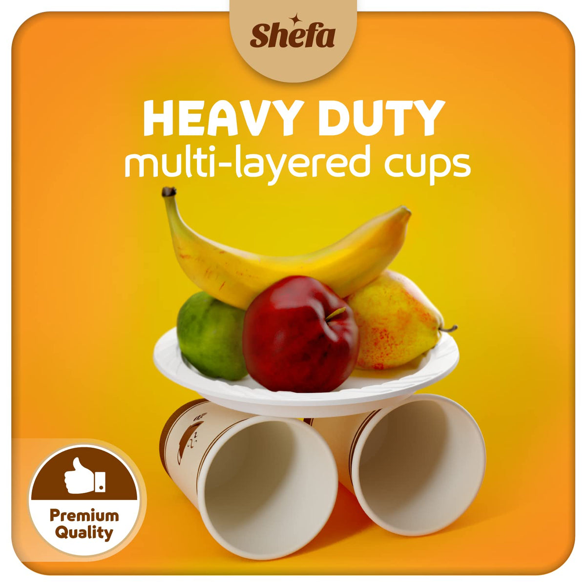 Shefa 10oz, 1000 Paper Cups - Heat-Resistant, BPA-Free Coffee Cups for Hot and Cold Drinks - Takeaway for Coffee Shops