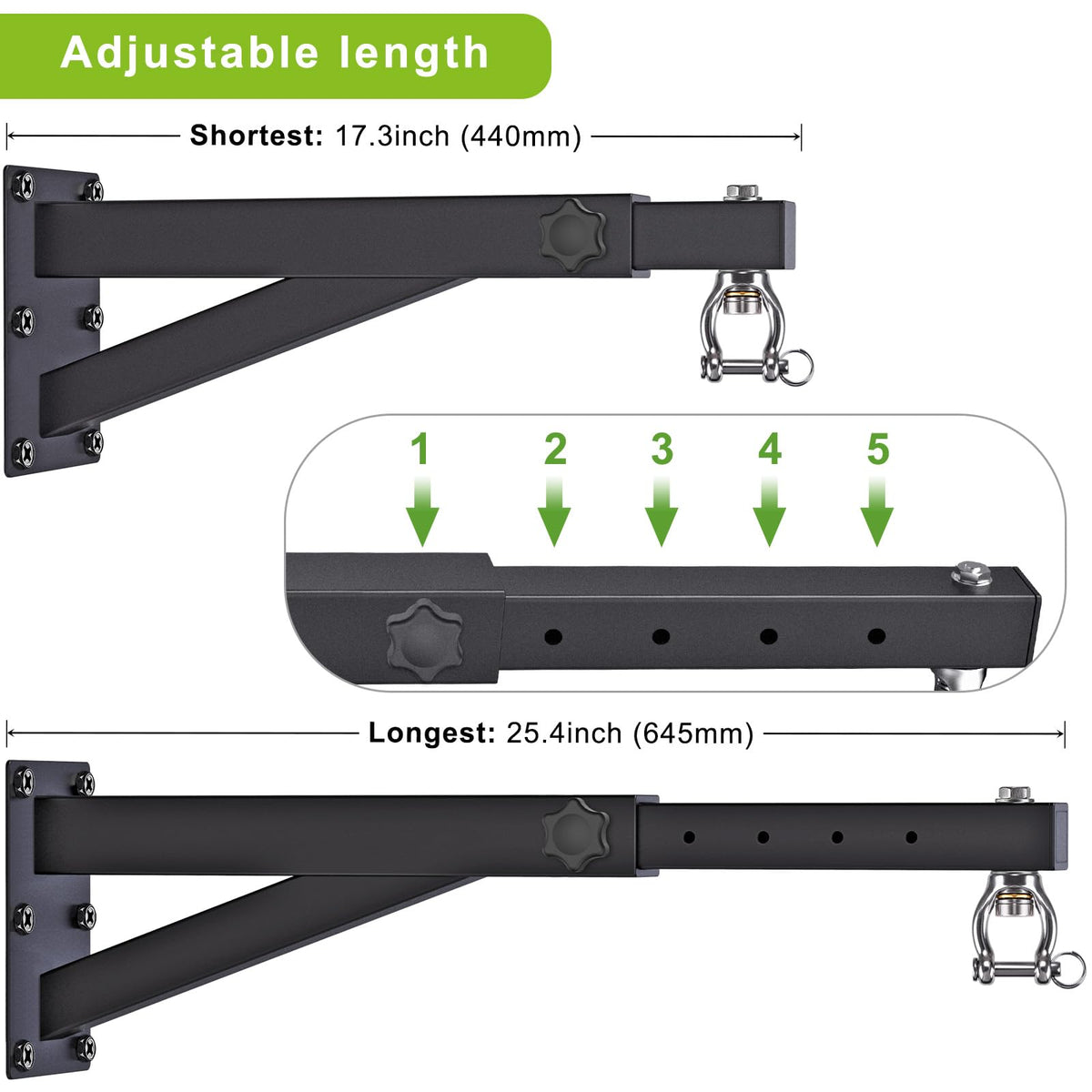 SELEWARE Heavy Bag Wall Mount Heavy Duty Heavy Bag Hanger Punching Bag Bracket for Boxing, Muay Thai and MMA Training