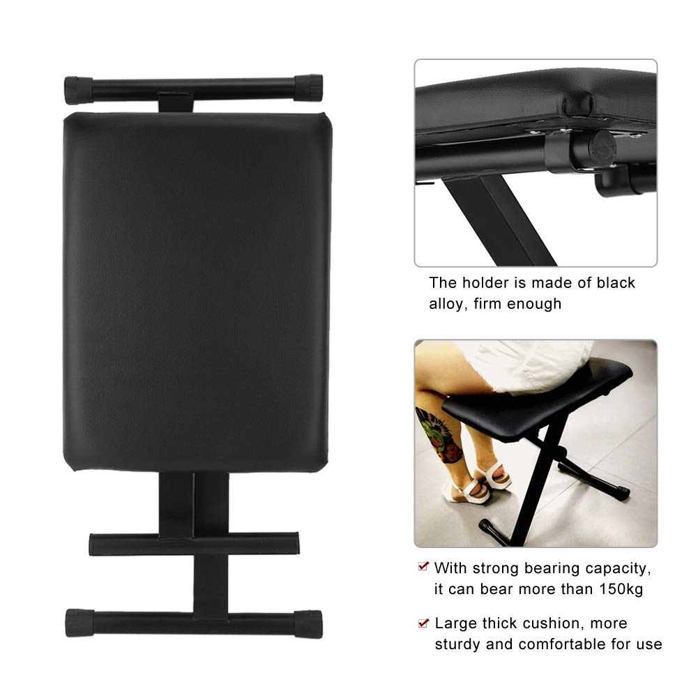 Lecxin Leg Rest Stool, Foldable Height Adjustable 47Cm 50Cm 52Cm Tattoo Leg Rest Stool Stand Leg Bracket Leg Rest Stand With Thick Cushion