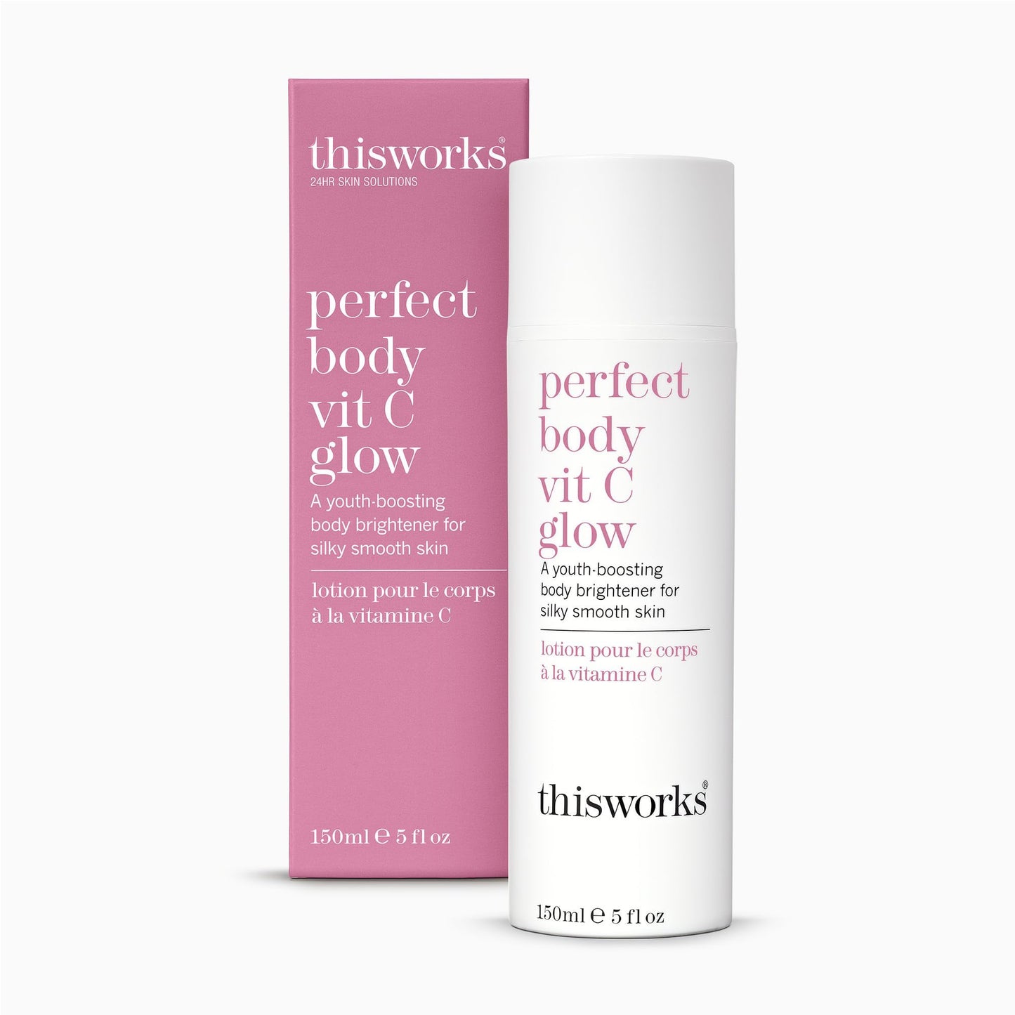 This Works Perfect Body Vit C Glow, 150ml - Antioxidant Enriched Body Lotion with Vitamin C and Hyaluronic Acid - Smoothing and Brightening Serum for