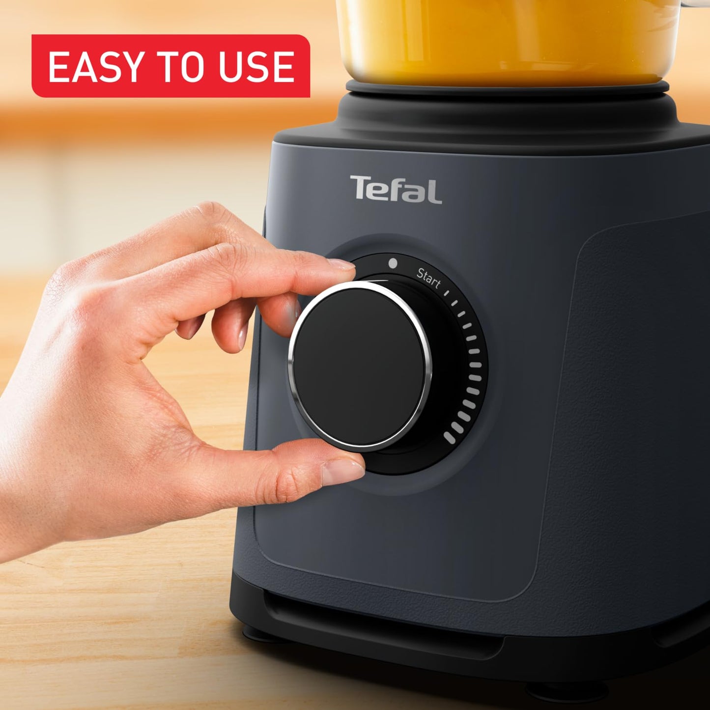 Tefal PerfectMix High-Speed Blender, 2L Glass Jar, 1200W, Powerful Powelix Blades, Soups, Smoothies, Sauces, Dips, Removable Blades, Grey, BL771BG0