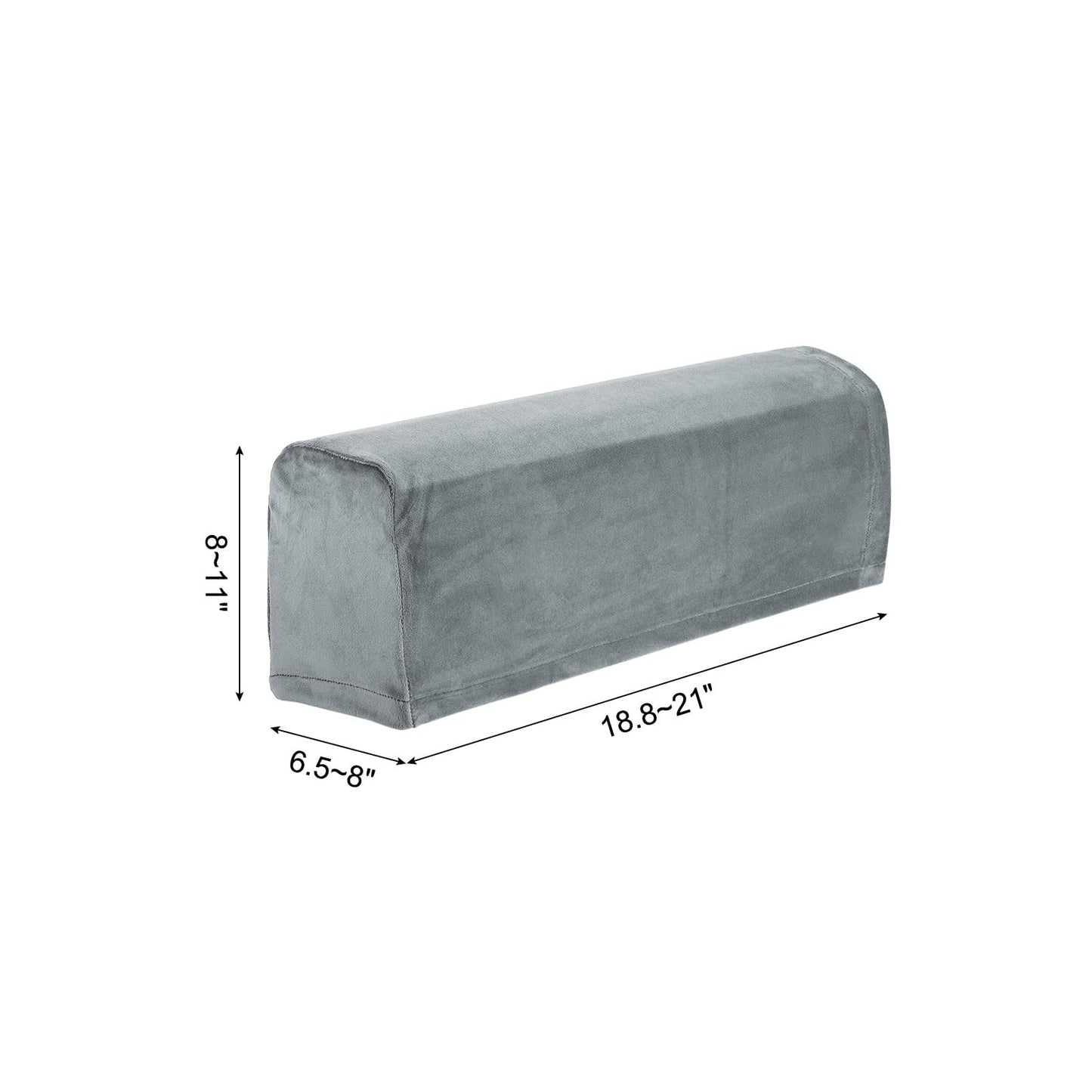 sourcing map Stretch Sofa Armrest Covers Dark Gray 2 Pcs