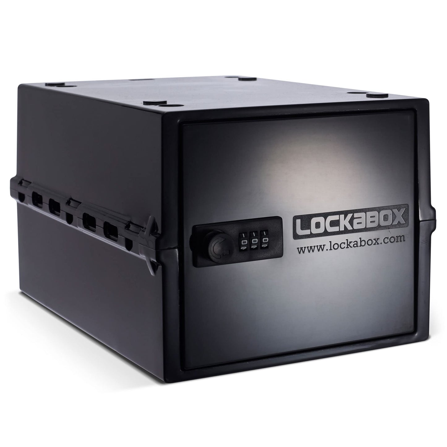 Lockabox One™ | Premium Lockable Medicine Box (10L) | Lightweight & Hygienic Medicine Lock Box | Made In Britain | External Size 31 x 21 x 17 cm (Jet)