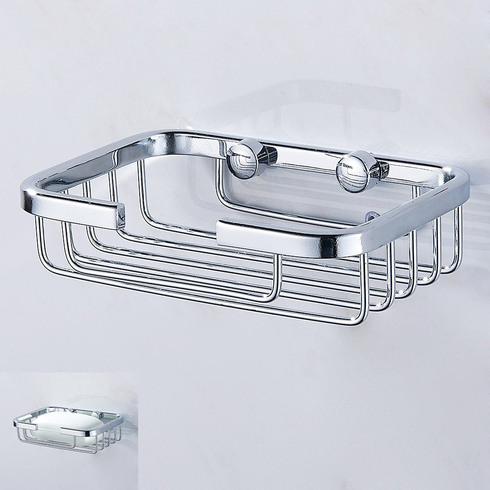 Stainless Steel Soap Dishes Wall Mounted Shower Soap Holder Soap saver Wall mounted Soap Dish Shower ，Wire Soap Basket Kitchen Bathroom