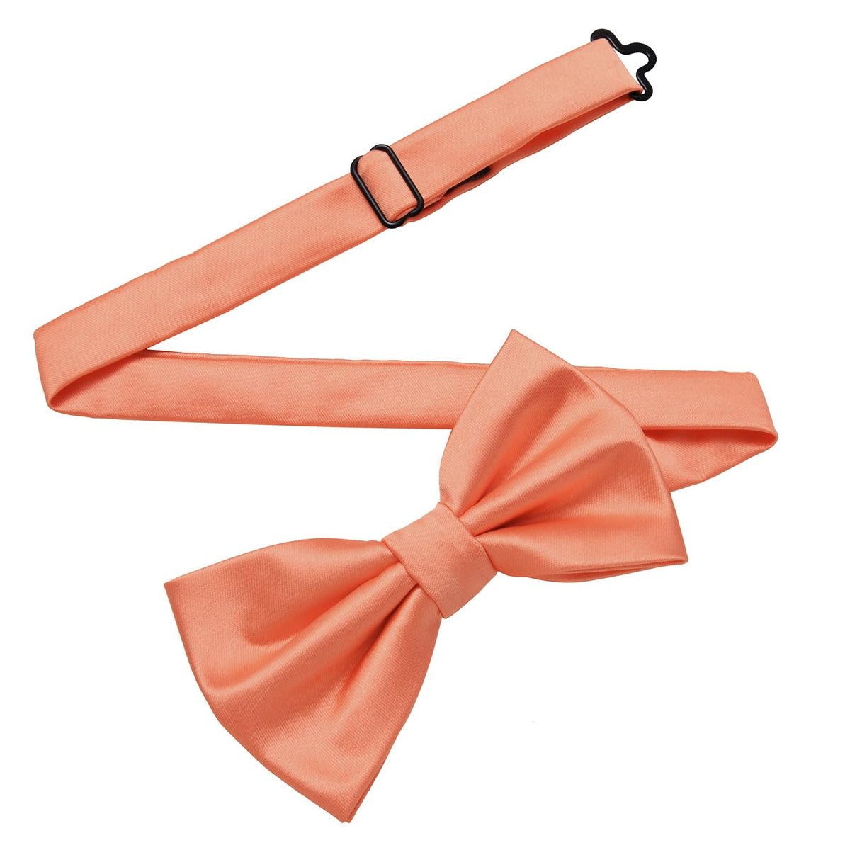 MASADA bow tie apricot - men's accessory in silk-look, continuously adjustable, handmade with hook closure - 12 x 6 cm