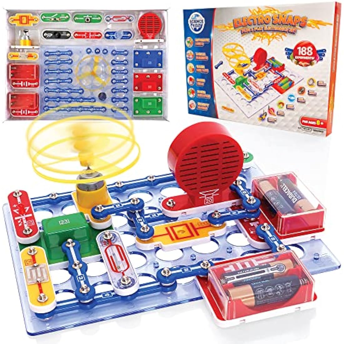 Science Kidz Electronics Kit - Electric Circuits - 188 - Science Experiments Set For Kids Age 5-10 - Educational STEM Toys