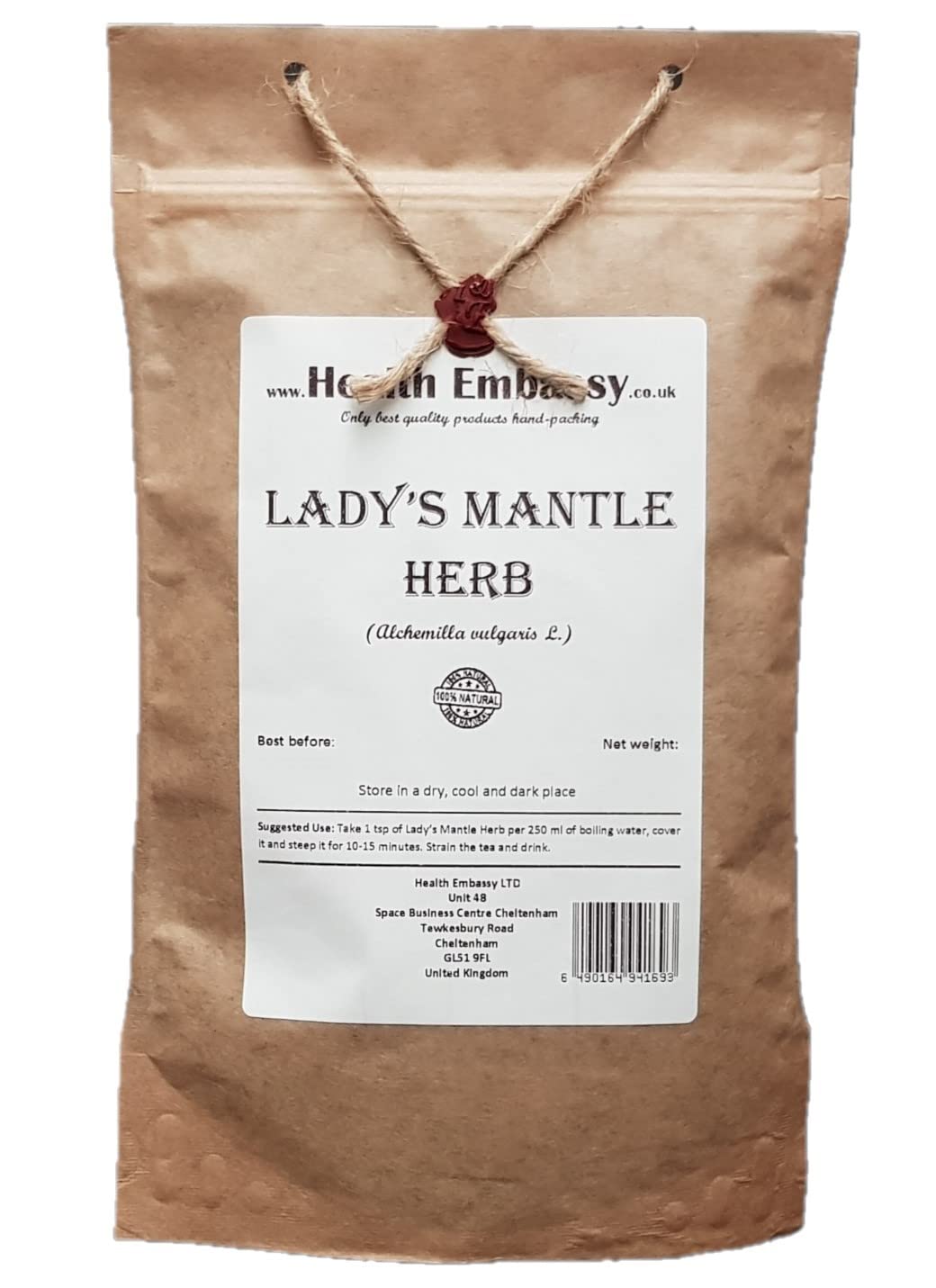 Health Embassy Lady's Mantle Herb Tea | Alchemilla Vulgaris L | 100g