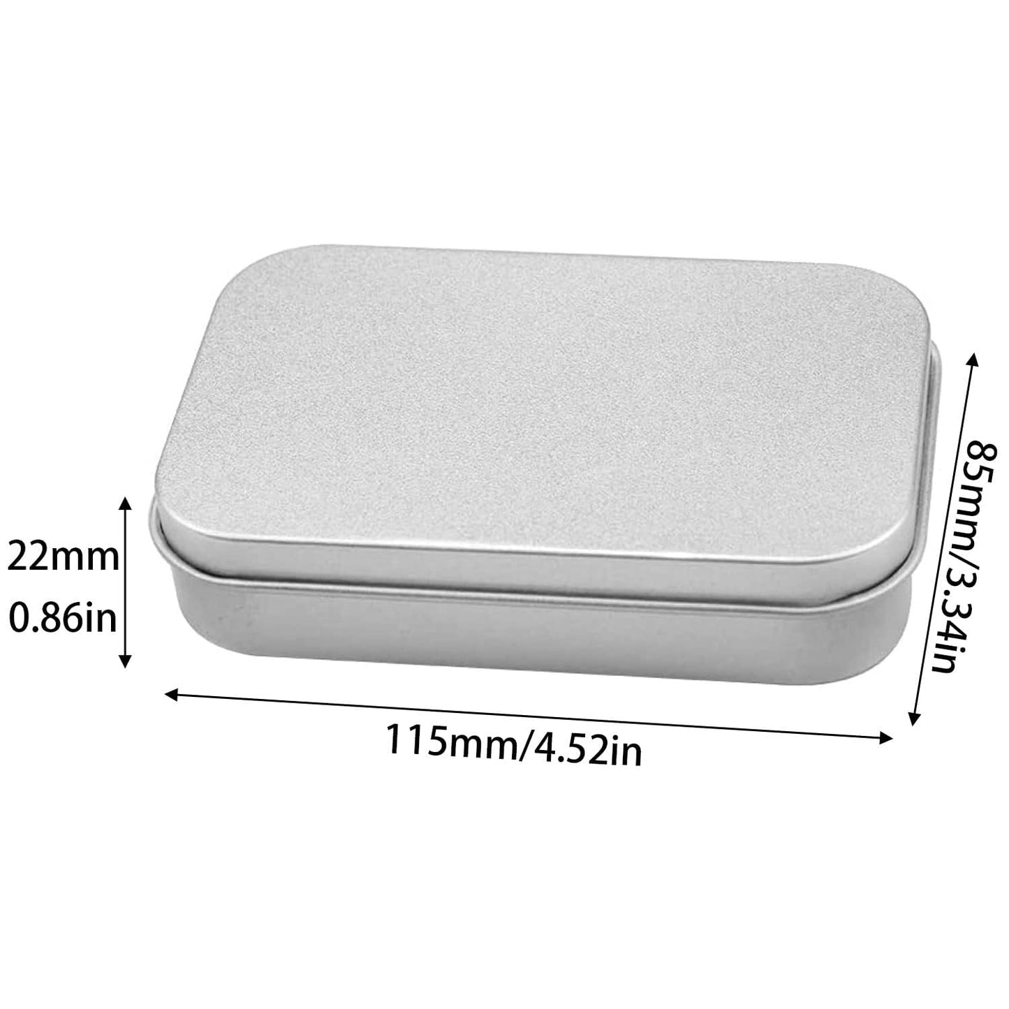 TSKDKIT Metal Tins Containers Rectangular Storage Boxes Small Metal Case Organizer Portable Hinged Tins Box for Playing Cards, Earphone
