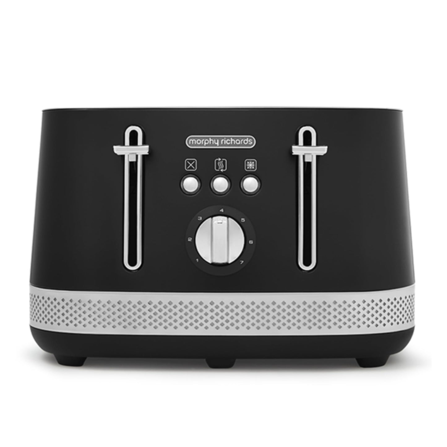 Morphy Richards Illumination 4 Slice Toaster, 7 Toast Settings, Browning Controls, Variable Width Slots, Auto Pop-up, Removeable Crumb Tray, Cord