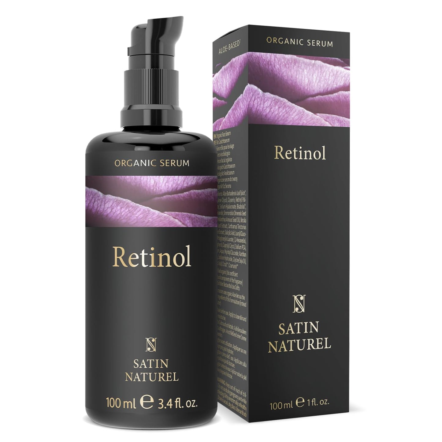 Satin Naturel Retinol Face Treatment 100ml ? Enhanced with Hyaluronic Acid, Niacinamide & Salicylic Acid ? Anti-Wrinkle & Acne Skincare for Blemishes